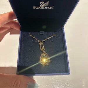 Swarovski Gold-Tone Teardrop Necklace